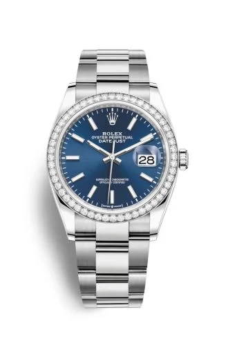 Rolex - 126284RBR-0010 Datejust 36 Stainless Steel / Diamond / Blue / Oyster