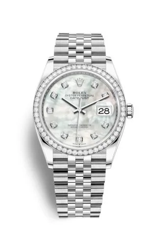 Rolex - 126284RBR-0011 Datejust 36 Stainless Steel / Diamond / MOP-Diamond / Jubilee