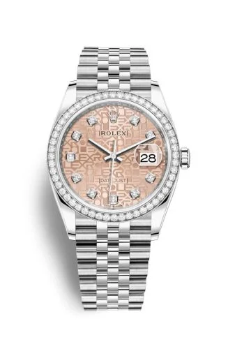 Rolex - 126284RBR-0015 Datejust 36 Stainless Steel / Diamond / Pink Jubilee / Jubilee