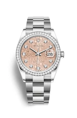 Rolex - 126284RBR-0016 Datejust 36 Stainless Steel / Diamond / Pink Jubilee / Oyster