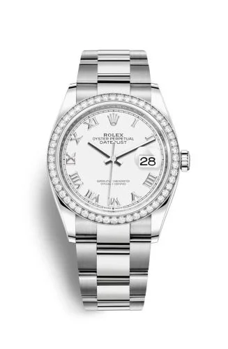 Rolex - 126284RBR-0018 Datejust 36 Stainless Steel / Diamond / White Roman / Oyster