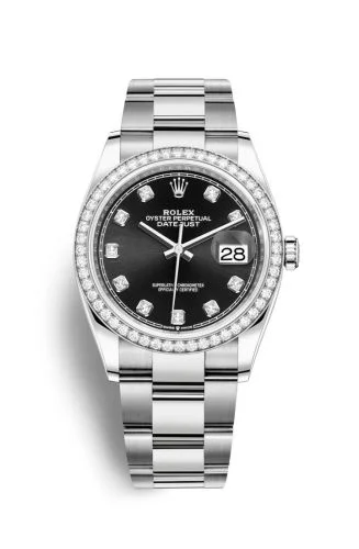 Rolex - 126284RBR-0020 Datejust 36 Stainless Steel / Diamond / Black-Diamond / Oyster