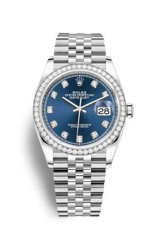 Rolex - 126284RBR-0029 Datejust 36 Stainless Steel / Diamond / Blue-Diamond / Jubilee