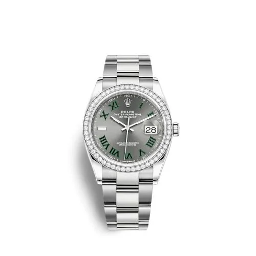 Rolex - 126284RBR-0038 Datejust 36 Stainless Steel / Diamond / Slate - Roman / Oyster