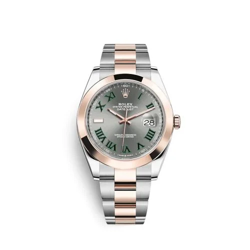 Rolex - 126301-0015 Datejust 41 Rolesor Everose Smooth / Oyster / Slate - Roman