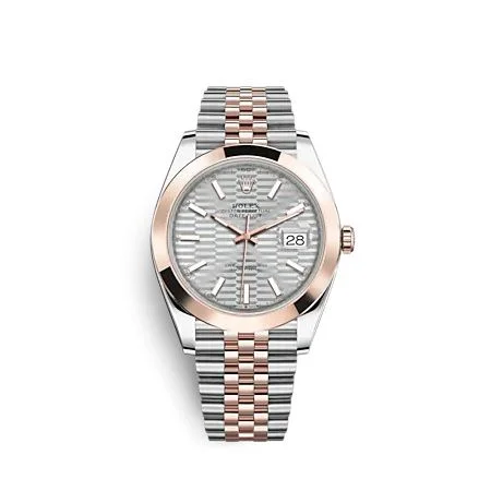 Rolex - 126301-0018 Datejust 41 Rolesor Everose - Smooth / Jubilee / Silver - Fluted