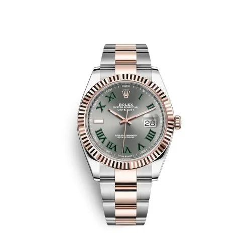 Rolex - 126331-0015 Datejust 41 Rolesor Everose Fluted / Oyster / Slate - Roman