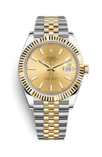 Rolex - 126333-0010 Datejust 41 Rolesor Yellow Fluted / Jubilee / Champagne