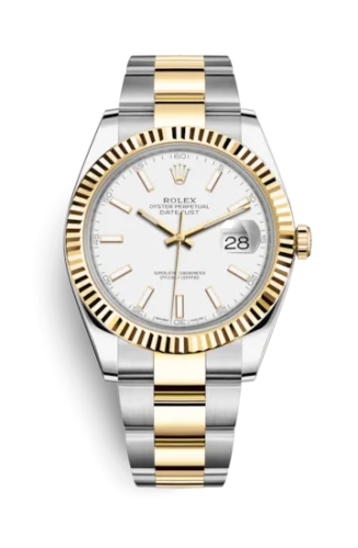 Rolex - 126333-0015 Datejust 41 Rolesor Yellow Fluted / Oyster / White