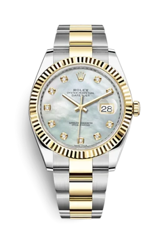 Rolex - 126333-0017 Datejust 41 Rolesor Yellow Fluted / Oyster / MOP - Diamond
