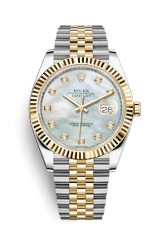 Rolex - 126333-0018 Datejust 41 Rolesor Yellow Fluted / Jubilee / MOP - Diamond