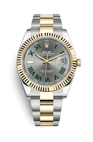 Rolex - 126333-0019 Datejust 41 Rolesor Yellow Fluted / Oyster / Slate - Roman
