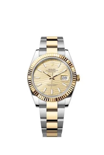 Rolex - 126333-0021 Datejust 41 Rolesor Yellow Fluted / Oyster / Champagne - Fluted