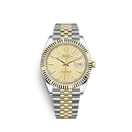 Rolex - 126333-0022 Datejust 41 Rolesor Yellow - Fluted / Jubilee / Champagne - Fluted