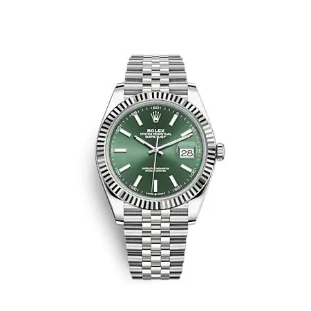 Rolex - 126334-0028 Datejust 41 Stainless Steel - Fluted / Green / Jubilee