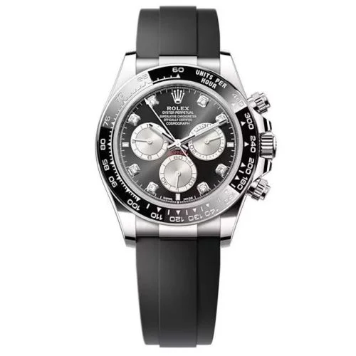 Rolex - 126519LN-0004 Cosmograph Daytona White Gold - Cerachrom / Black - Steel - Diamond / Oysterflex