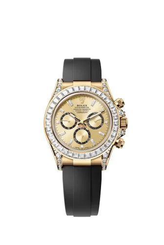 Rolex - 126538TBR-0004 Cosmograph Daytona Yellow Gold - Baguette / Champagne - Baguette / Oysterflex