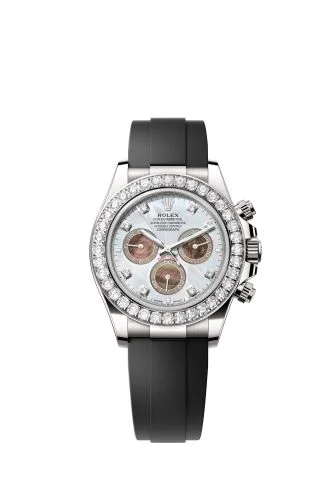 Rolex - 126589RBR-0001 Cosmograph Daytona White Gold - Diamond / Panda MOP - Diamond / Oysterflex