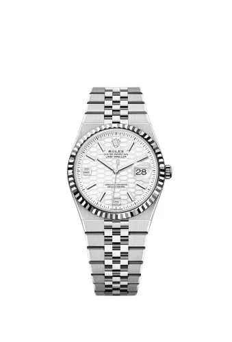 Rolex - 127234-0001 Land-Dweller 36 Oystersteel - White Gold / White / Flat Jubilee
