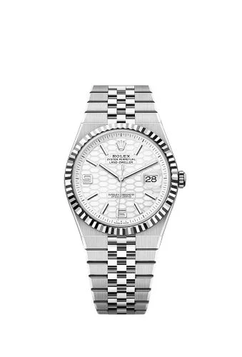 Rolex - 127334-0001 Land-Dweller 36 Oystersteel - White Gold / White / Flat Jubilee