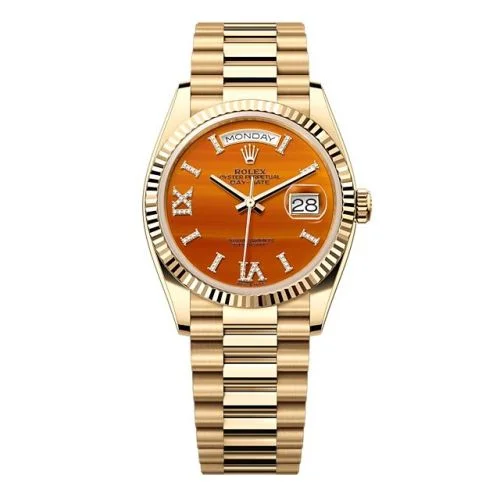 Rolex - 128238-0088 Day-Date 36 Yellow Gold - Fluted / Carnelian / President