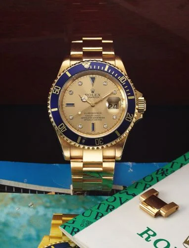 Rolex - 16618 Gold Serti Submariner 16618 Gold Serti