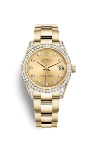 Rolex - 178158-0048 Datejust 31 Yellow Gold Diamond / Oyster / Champagne Diamond