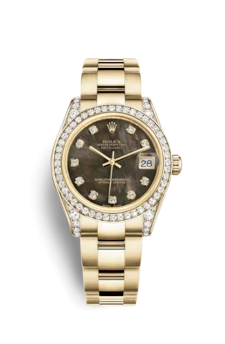 Rolex - 178158-0056 Datejust 31 Yellow Gold Diamond / Oyster / Black MOP