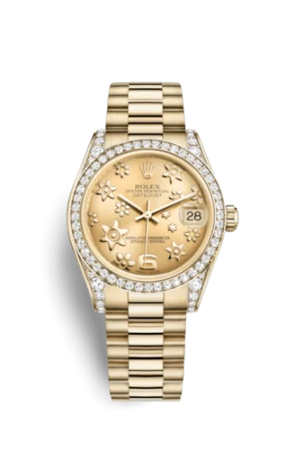 Rolex - 178158-0057 Datejust 31 Yellow Gold Diamond / President / Champagne Floral