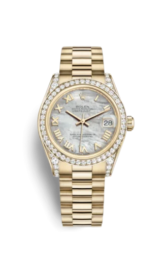 Rolex - 178158-0059 Datejust 31 Yellow Gold Diamond / President / MOP Roman