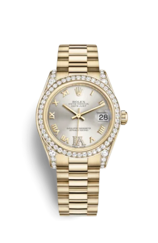 Rolex - 178158-0061 Datejust 31 Yellow Gold Diamond / President / Silver Roman