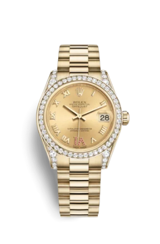 Rolex - 178158-0068 Datejust 31 Yellow Gold Diamond / President / Champagne Roman