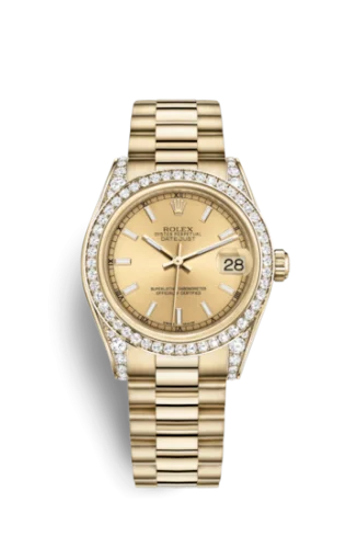 Rolex - 178158-0076 Datejust 31 Yellow Gold Diamond / President / Champagne