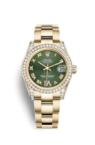 Rolex - 178158-0092 Datejust 31 Yellow Gold Diamond / Oyster / Olive Roman
