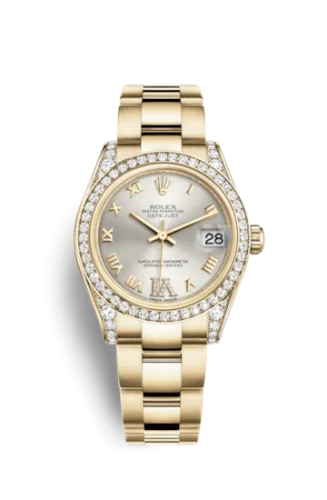 Rolex - 178158-0093 Datejust 31 Yellow Gold Diamond / Oyster / Silver Roman