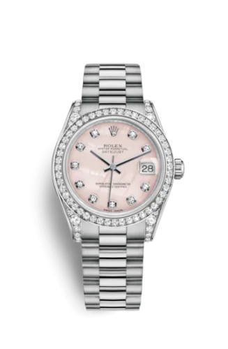 Rolex - 178159-0002 Datejust 31 White Gold Diamond / President / Pink MOP