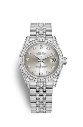 Rolex - 178159-0007 Datejust 31 White Gold Diamond / Jubilee Diamond / Silver Diamond