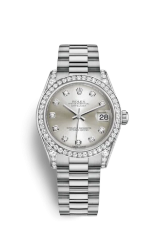 Rolex - 178159-0010 Datejust 31 White Gold Diamond / President / Silver Diamond