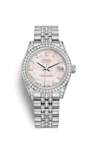 Rolex - 178159-0014 Datejust 31 White Gold Diamond / Jubilee Diamond / Pink MOP Roman