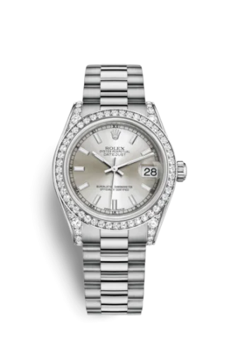 Rolex - 178159-0018 Datejust 31 White Gold Diamond / President / Silver