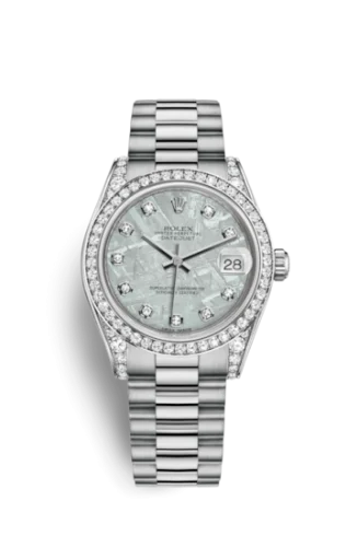 Rolex - 178159-0021 Datejust 31 White Gold Diamond / President / Meteorite