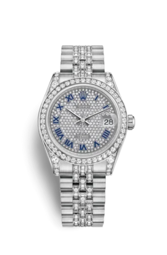Rolex - 178159-0044 Datejust 31 White Gold Diamond / Jubilee Diamond / Paved Roman
