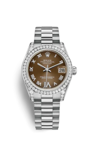 Rolex - 178159-0050 Datejust 31 White Gold Diamond / President / Bronze Roman