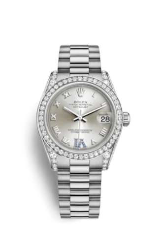 Rolex - 178159-0052 Datejust 31 White Gold Diamond / President / Silver Roman