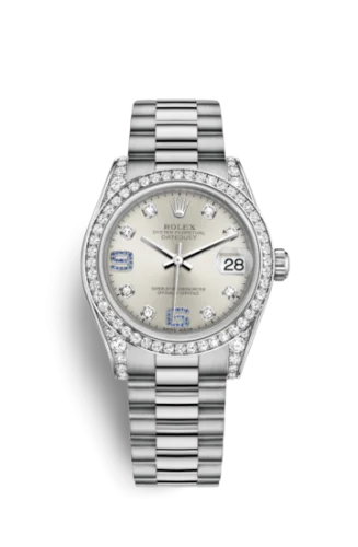 Rolex - 178159-0054 Datejust 31 White Gold Diamond / President / Silver Diamond