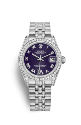 Rolex - 178159-0065 Datejust 31 White Gold Diamond / Jubilee Diamond / Purple Roman