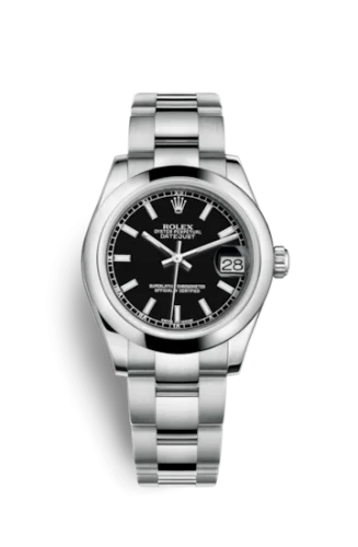 Rolex - 178240-0025 Datejust 31 Stainless Steel Domed / Oyster / Black