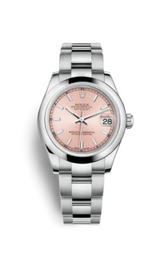 Rolex - 178240-0028 Datejust 31 Stainless Steel Domed / Pink / Pink