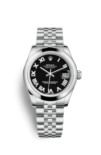 Rolex - 178240-0035 Datejust 31 Stainless Steel Domed / Jubilee / Black Roman