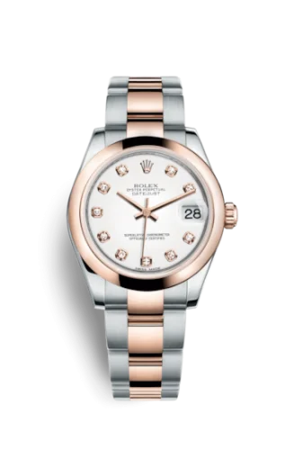 Rolex - 178241-0010 Datejust 31 Rolesor Everose Domed / Oyster / White Diamond